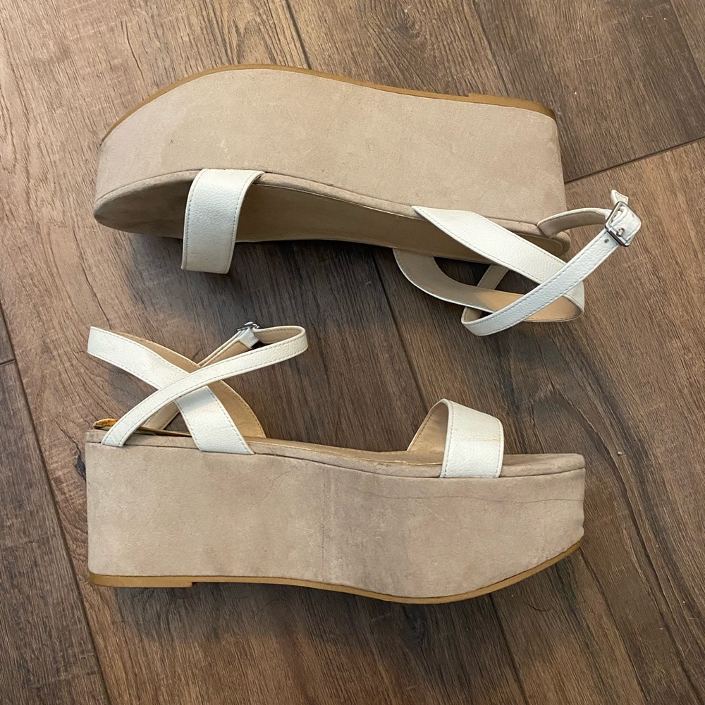 Blush Pink/ White Platforms